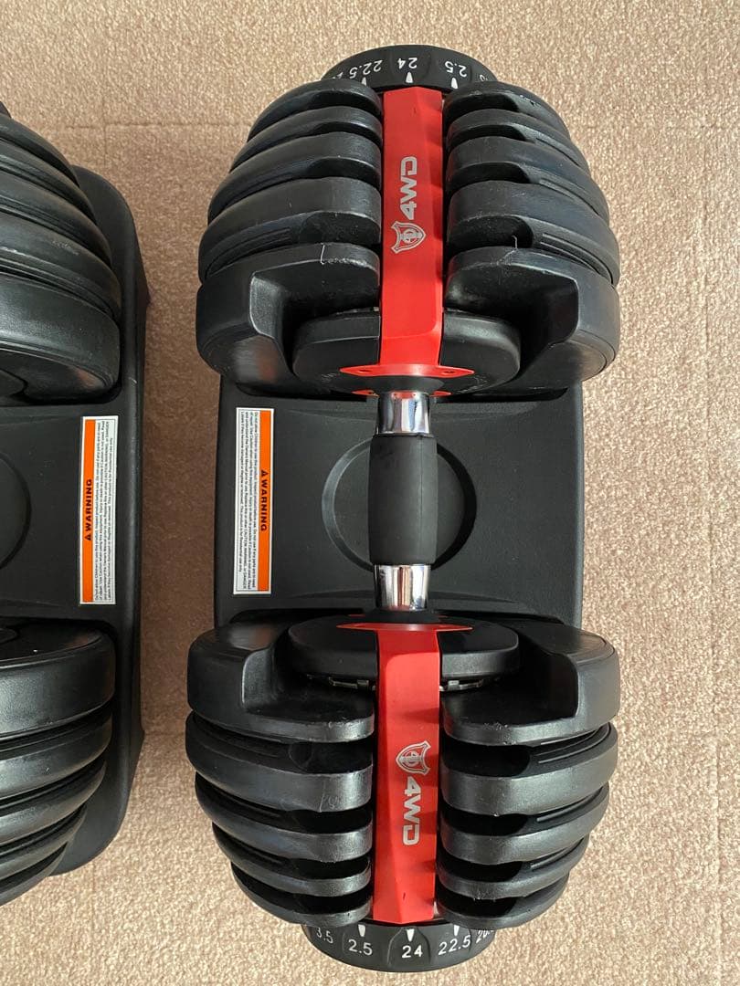 可変式ダンベル 4WD 2.5kg-24kg 1個①