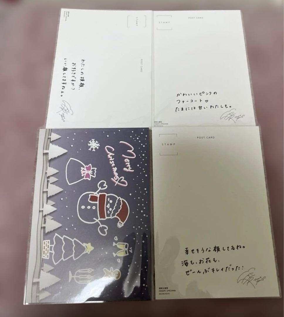 梅澤美波　写真集　封入.書店特典ポストカード、クリスマスカード、応募券5枚セット