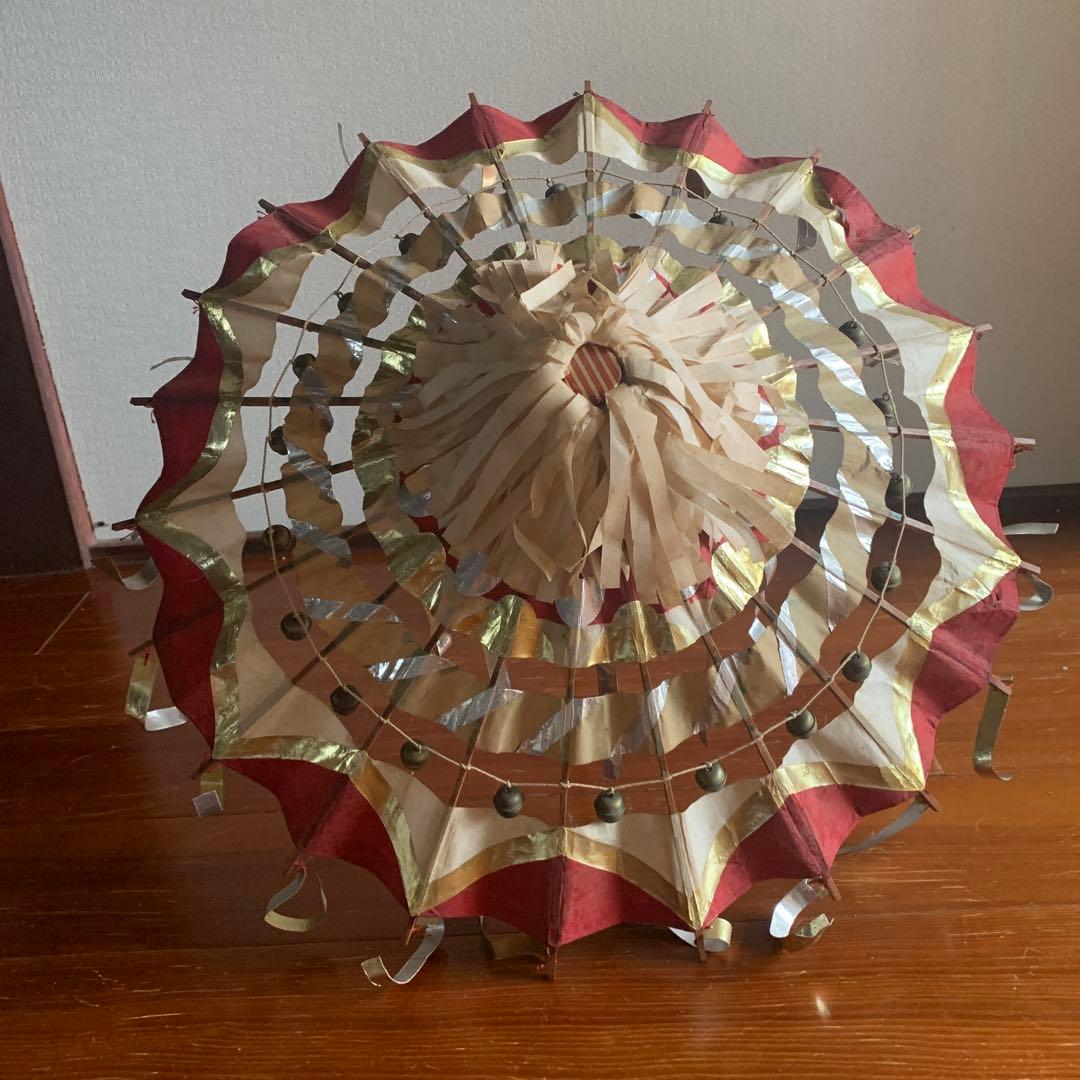 無形文化財　鳥取傘踊　峰仙　しゃんしゃん踊り　傘　飾り　置物