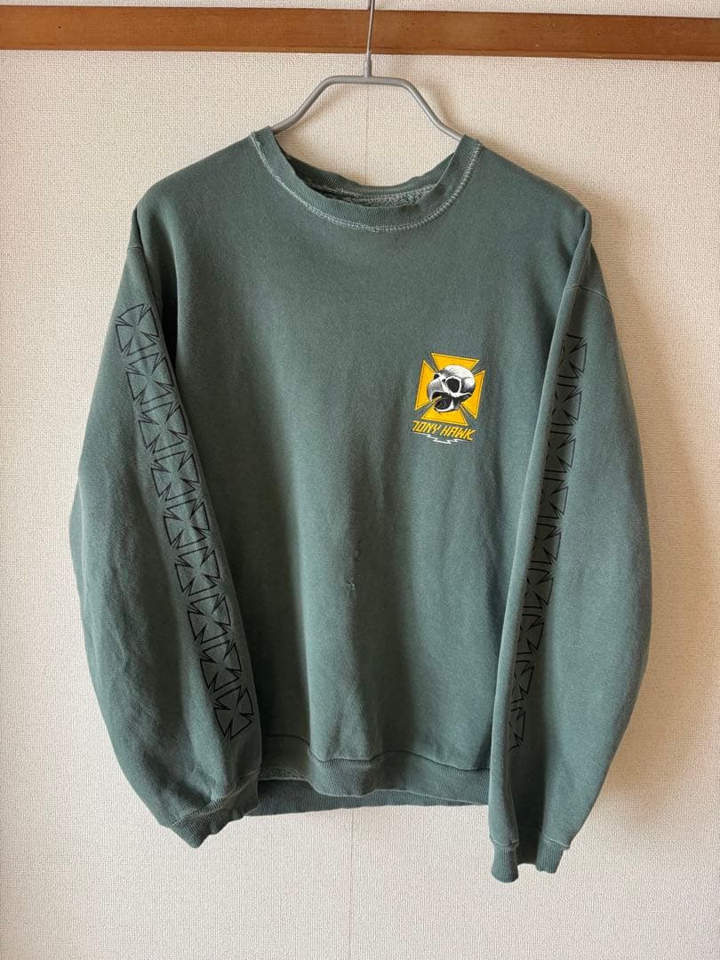 パウエル トニーホーク 袖プリント スウェット powell peralta