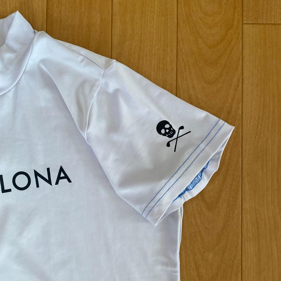 MARK&LONA モックネック　半袖シャツ　マークアンドロナ　レディース