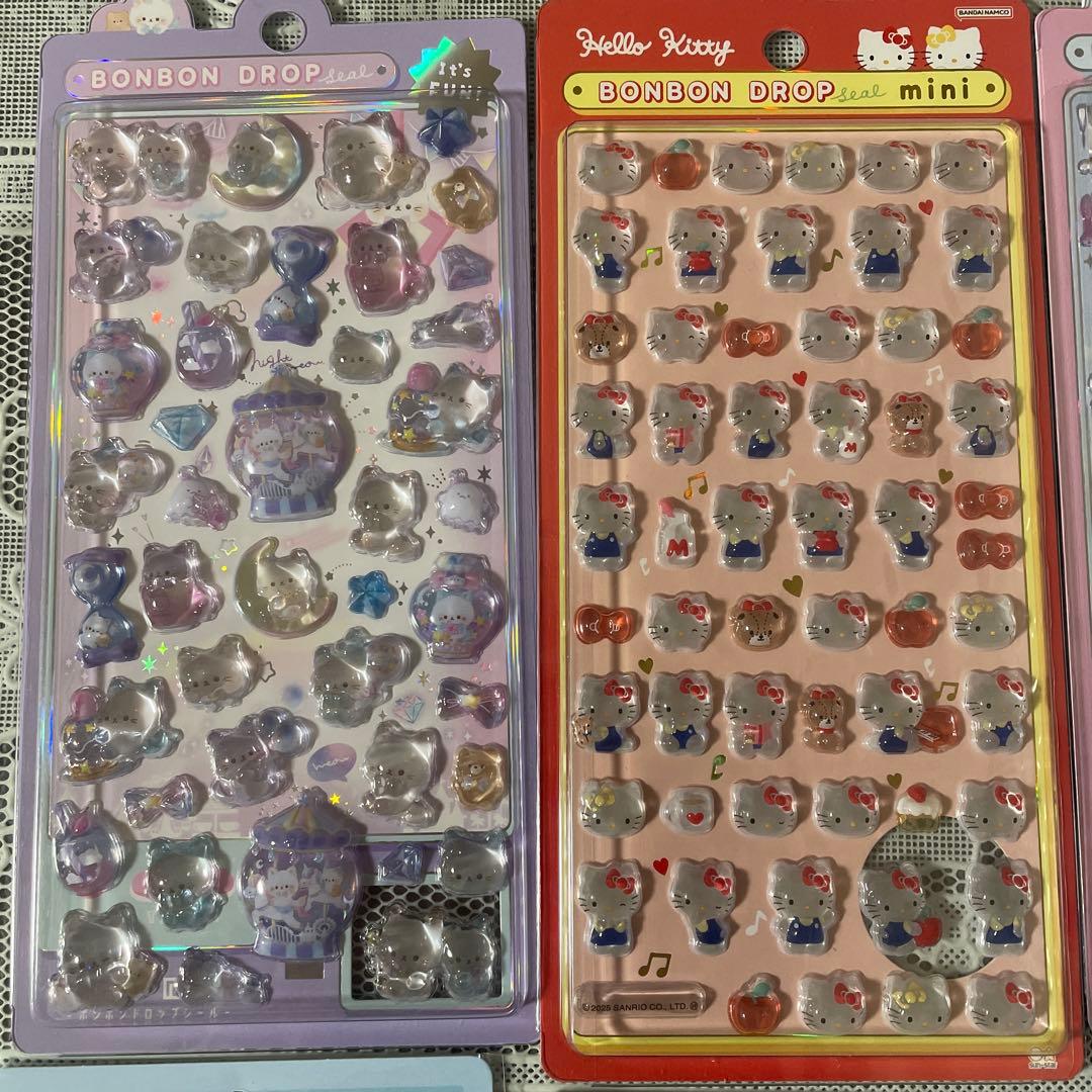 正規品ポンポンドロップシールキャラクターシール・ステッカー8枚セット