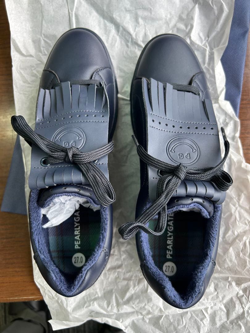 PEARLY GATES ネイビー ゴルフシューズ 27.0cm