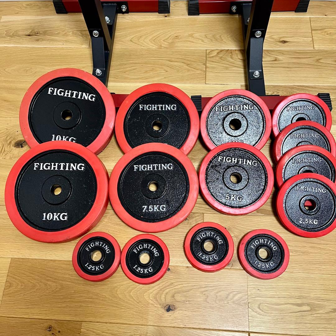 Grong バーベルスタンド/バーベル/プレート 一式セット 【送料込み】