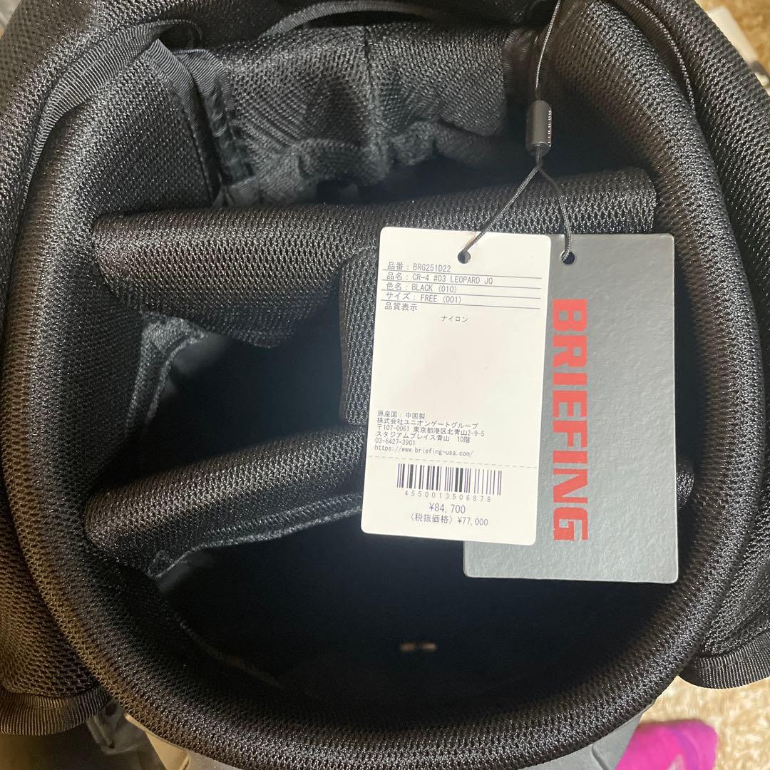 BRIEFING レオパード柄 キャディバッグ　ドライバーヘッドカバー付き