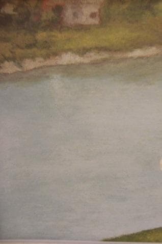 大津英敏、【河】、希少な額装用画集より、新品額装付、状態良好