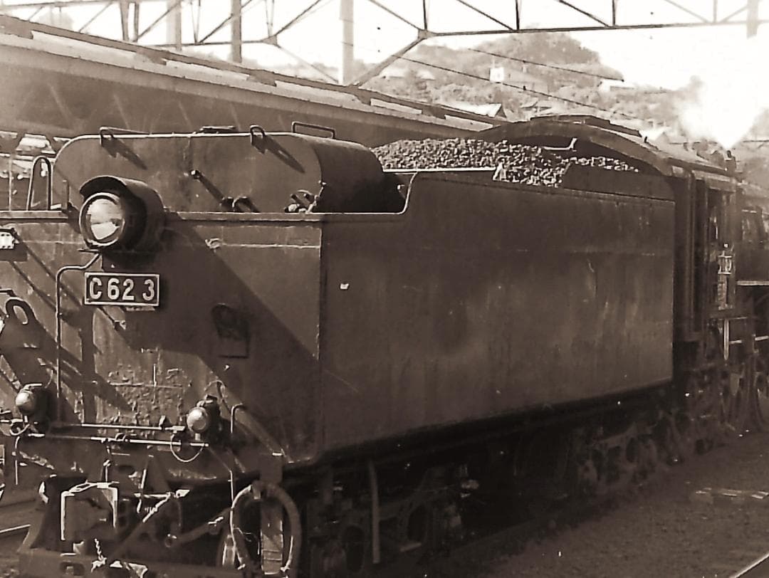 SL 蒸気機関車　函館本線①　朝里駅付近　((さよならC62  6枚セット