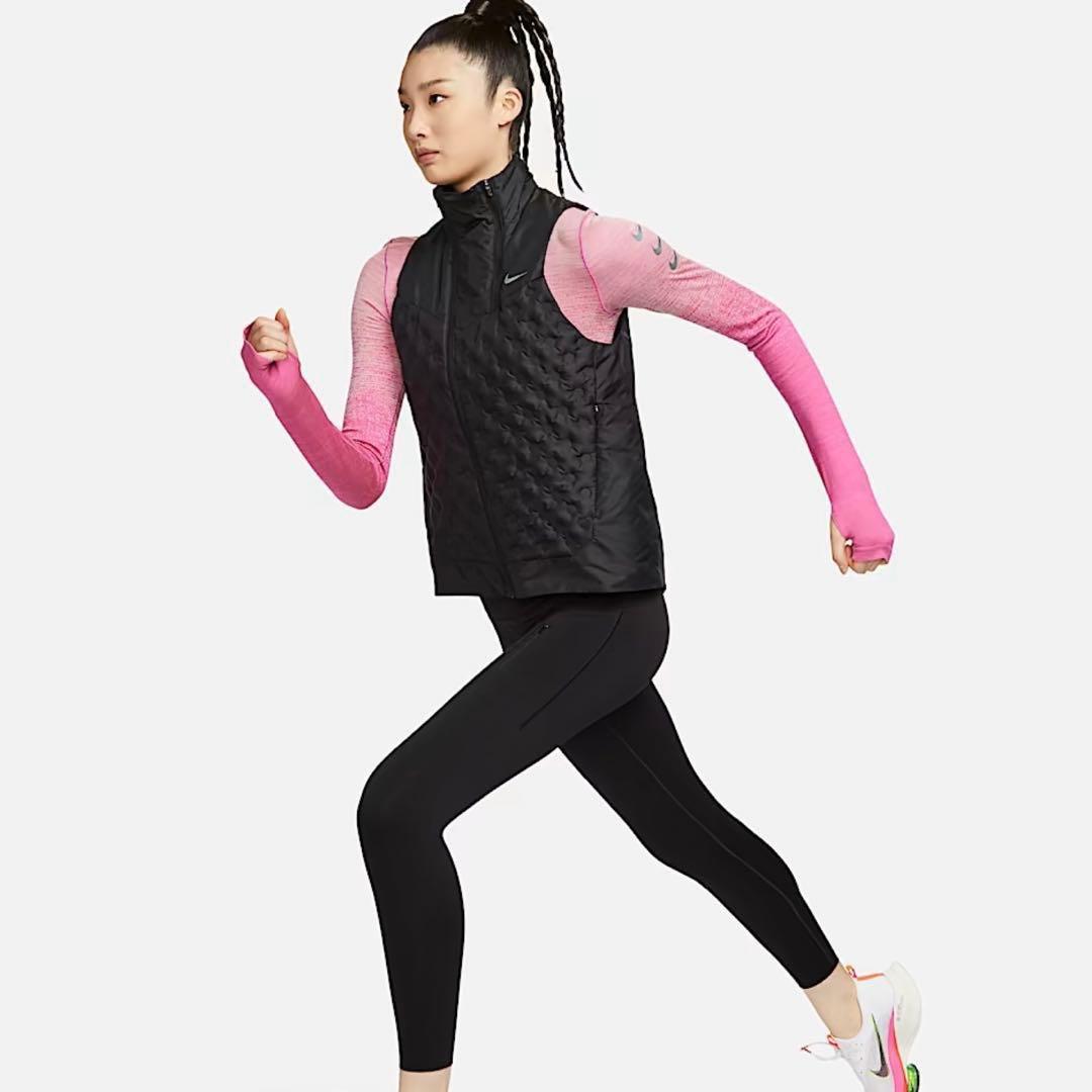 L ナイキ ADV レペル エアロロフト ランニングベスト ブラック