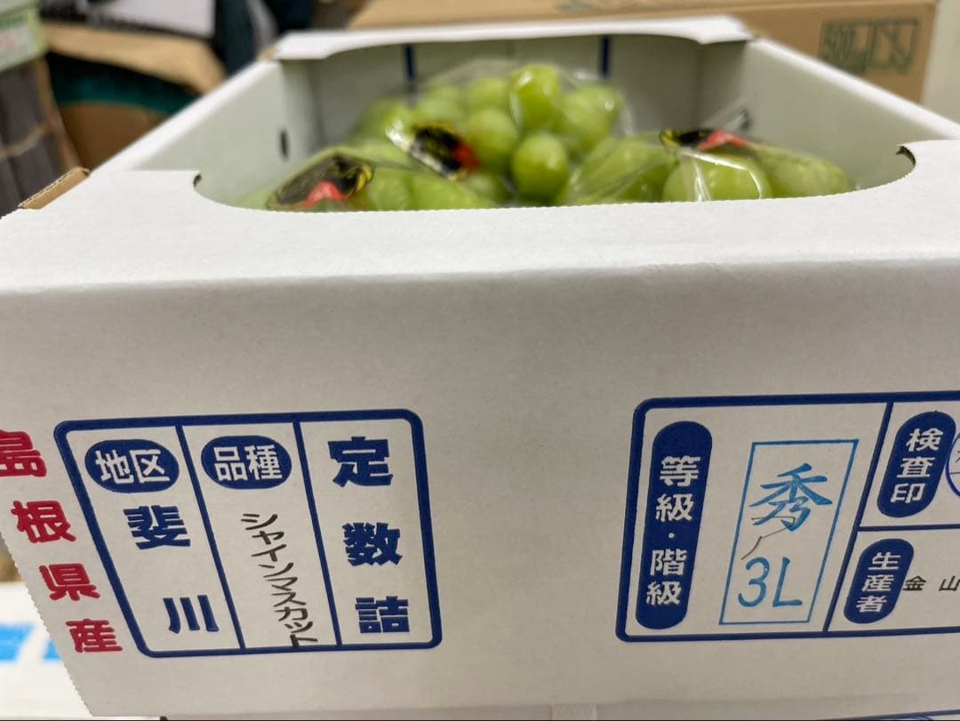 70【島根県産】シャインマスカット約2キロ(3〜5房)×2