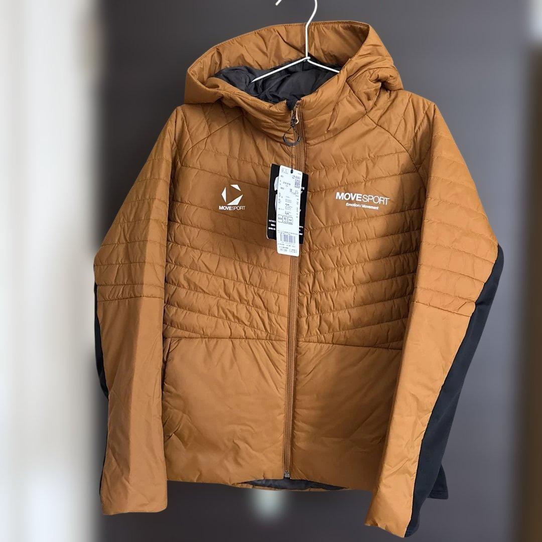 デサントムーブスポーツ 吸湿発熱ジャケット 中綿　防寒フード付き 防風 陸上競技