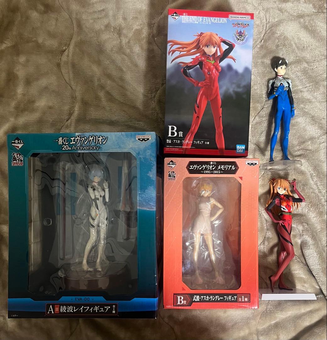 エヴァンゲリオン　一番くじ　アスカ✗3　レイ✗1　シンジ✗1