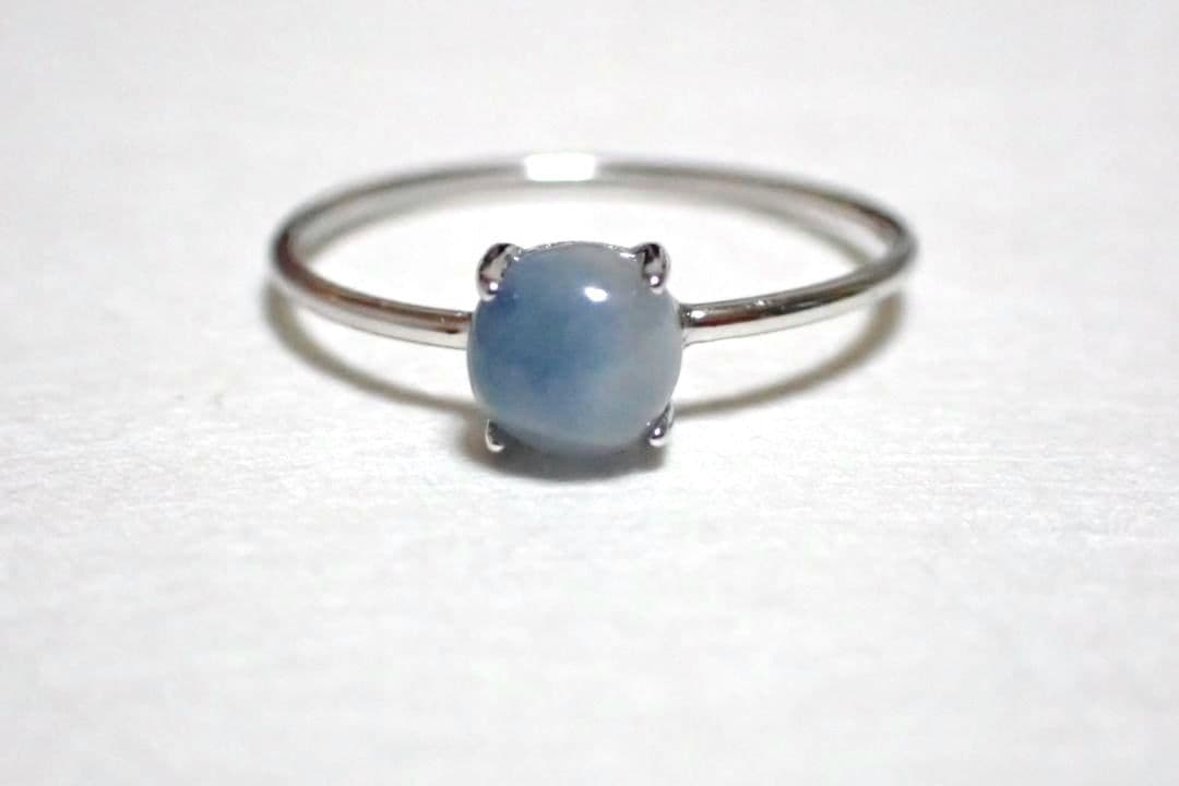 糸魚川翡翠　入コン沢　青　5ミリ　リング　指輪　11号　送料無料