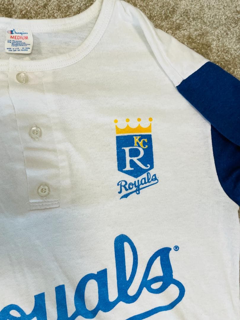 80s MLB ロイヤルズ ベースボールTシャツ　Champion USA製