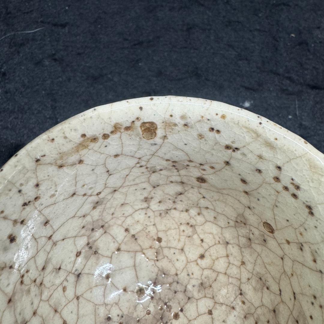 明治時代 犬山焼 竹林賢人雲錦手文様 骨董品 湯呑４客 時代物キズあり