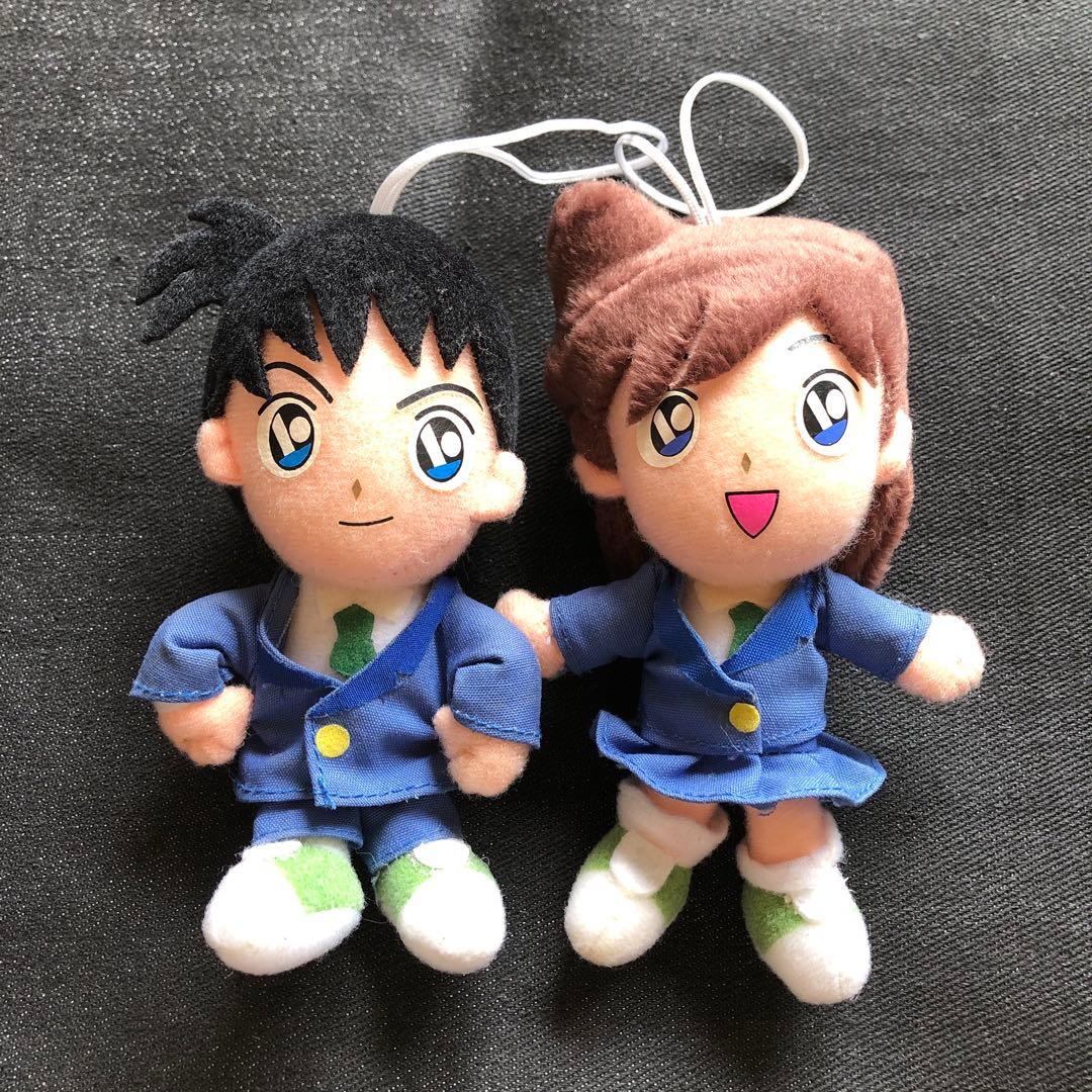 年代物 レア 名探偵コナン 工藤新一 毛利蘭 ぬいぐるみ 制服 帝丹高校