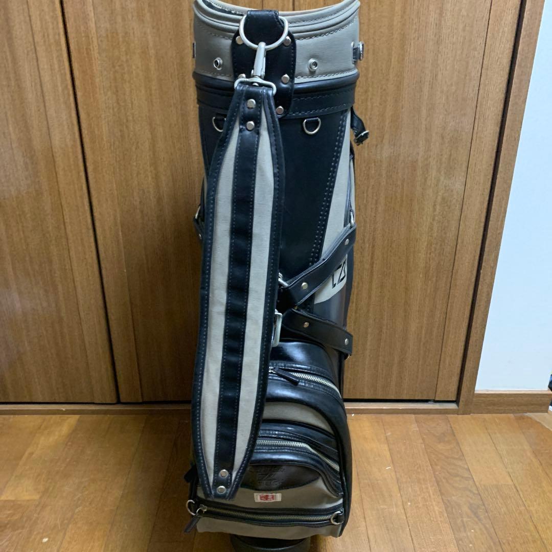 変*堂様 ▲帆布▲ ブラックレザー　高級　キャディバッグ CUTTER & BU