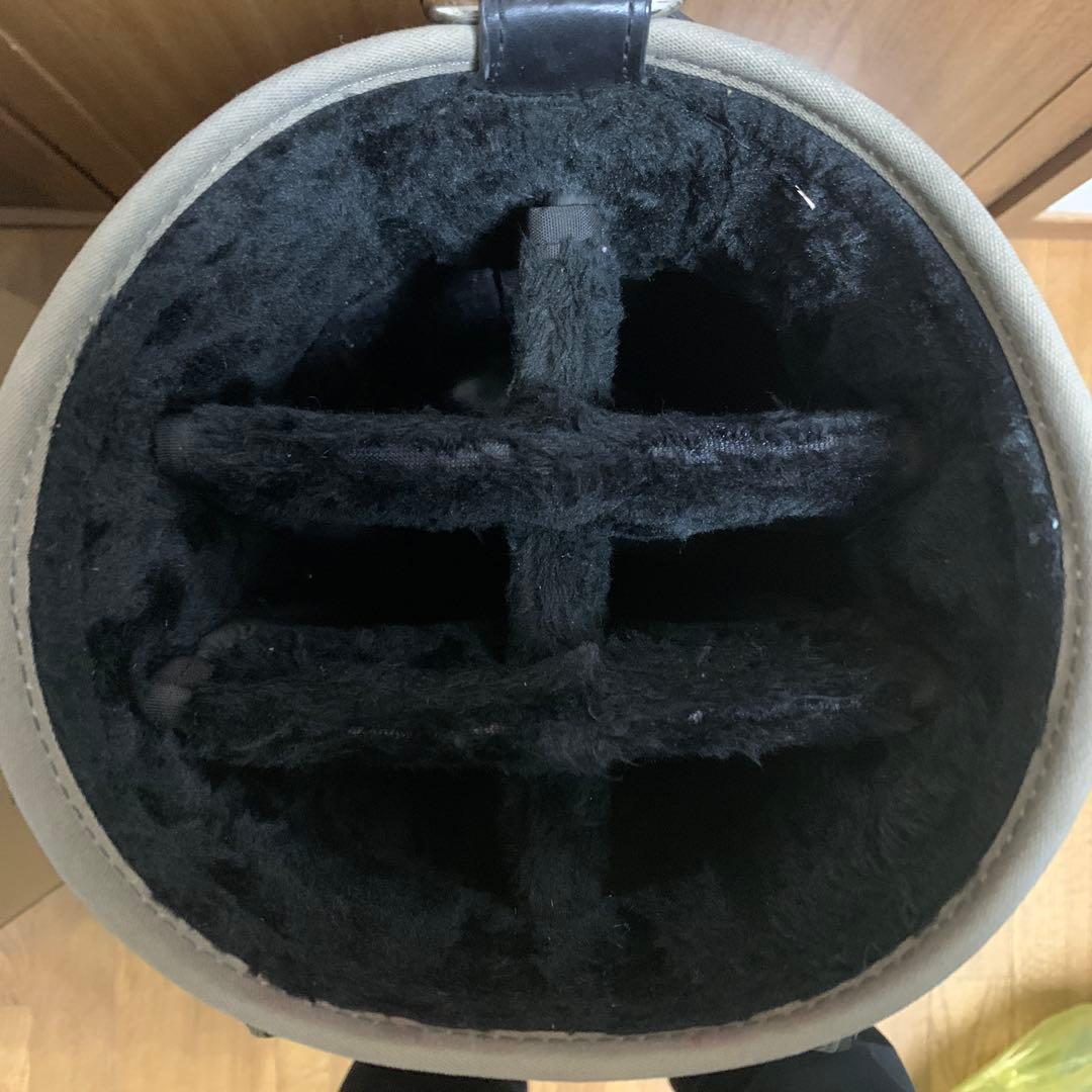 変*堂様 ▲帆布▲ ブラックレザー　高級　キャディバッグ CUTTER & BU