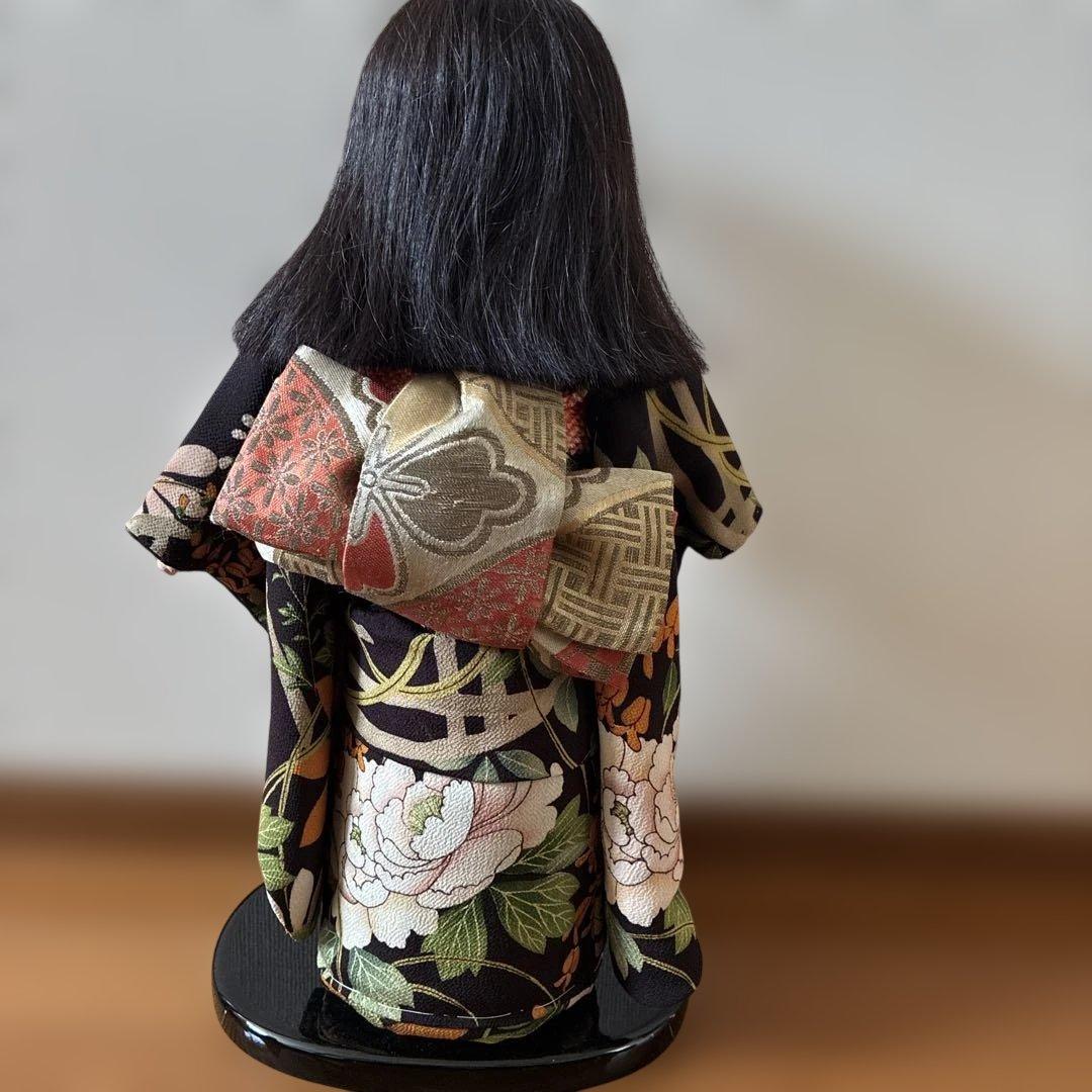 藤村明光作市松人形 伝統的な和装 黒髪