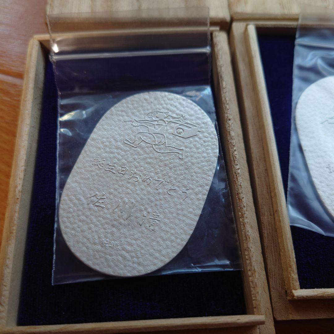 純銀 小判 2枚 桐箱入り 非売品 佐川急便 誕生日記念品 40g