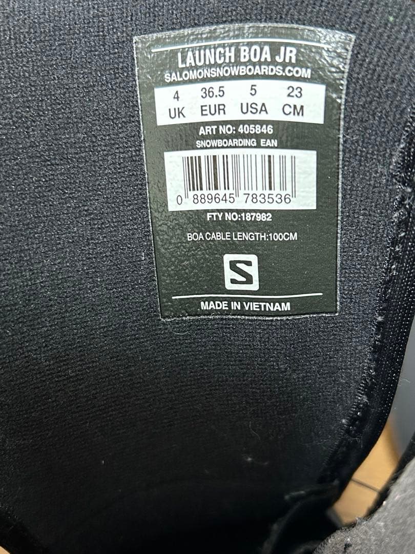 Salomon Launch BOA 子ども用スノーボードブーツ　23 サロモン