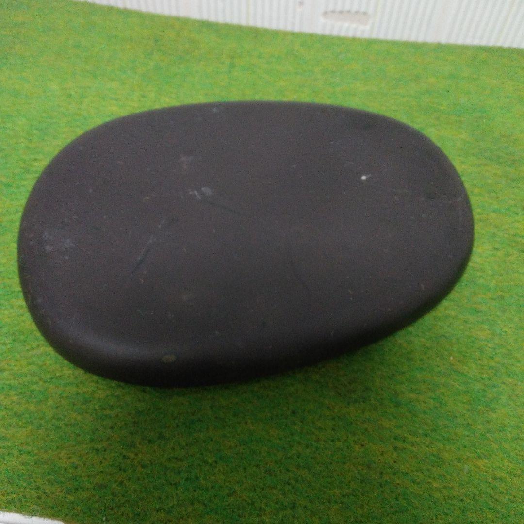 抗仔巖(こうしがん)硯、７吋、木製楕円形の 専用ケース・箱付き