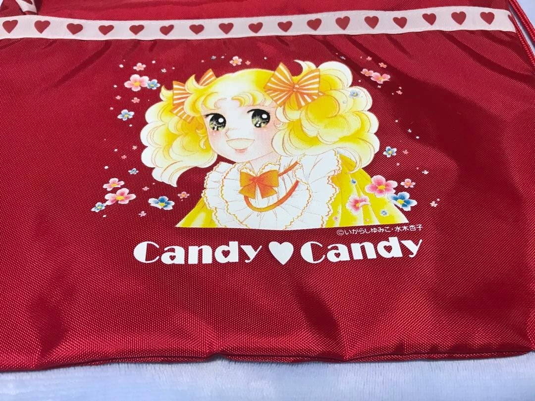 未使用 昭和レトロ キャンディキャンディ バッグ ナップサック トート レア 赤