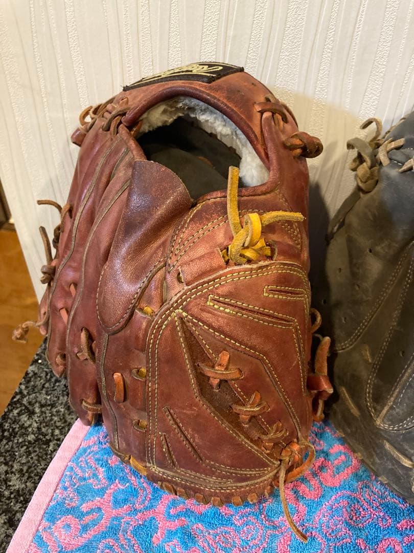 中学硬式野球　ゴリゴリの左利きグローブ3点セット