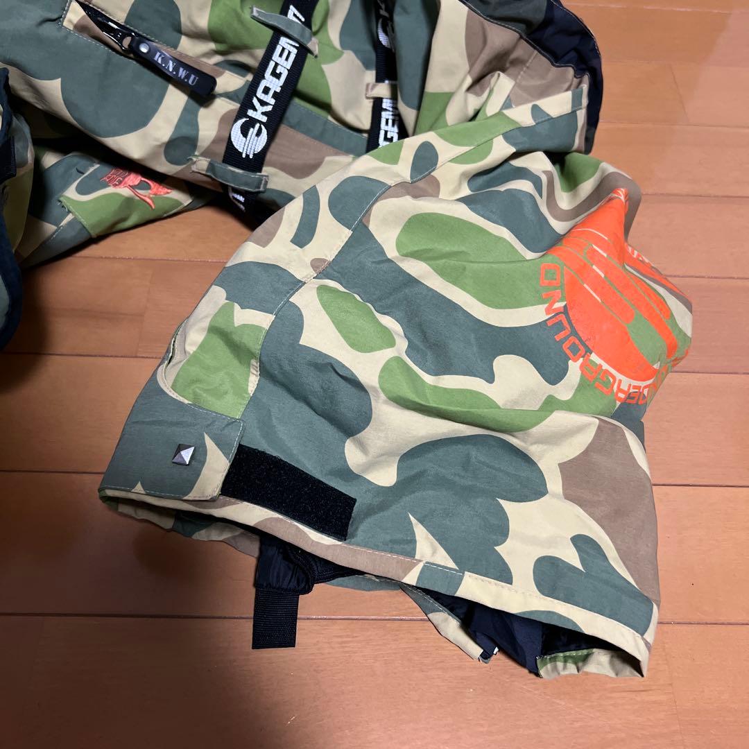 極道神風蹴　ヤクザカミカゼキック　影道　スノボウエア　セットアップ　上下　大　L