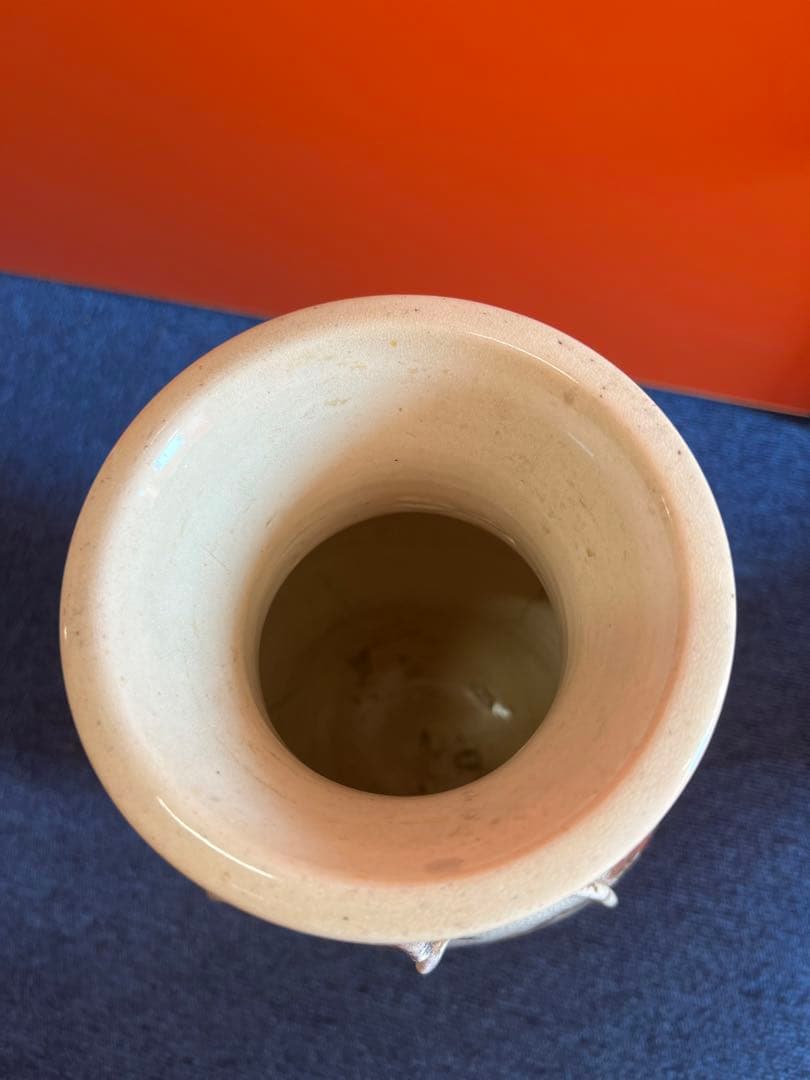 891 明治時代　薩摩焼　金彩人物　金蘭手　花瓶　時代物