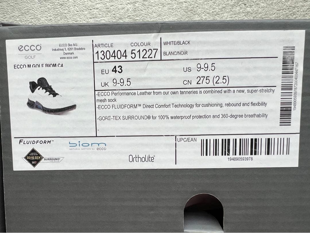 Eccoゴルフシューズ　26.5cm