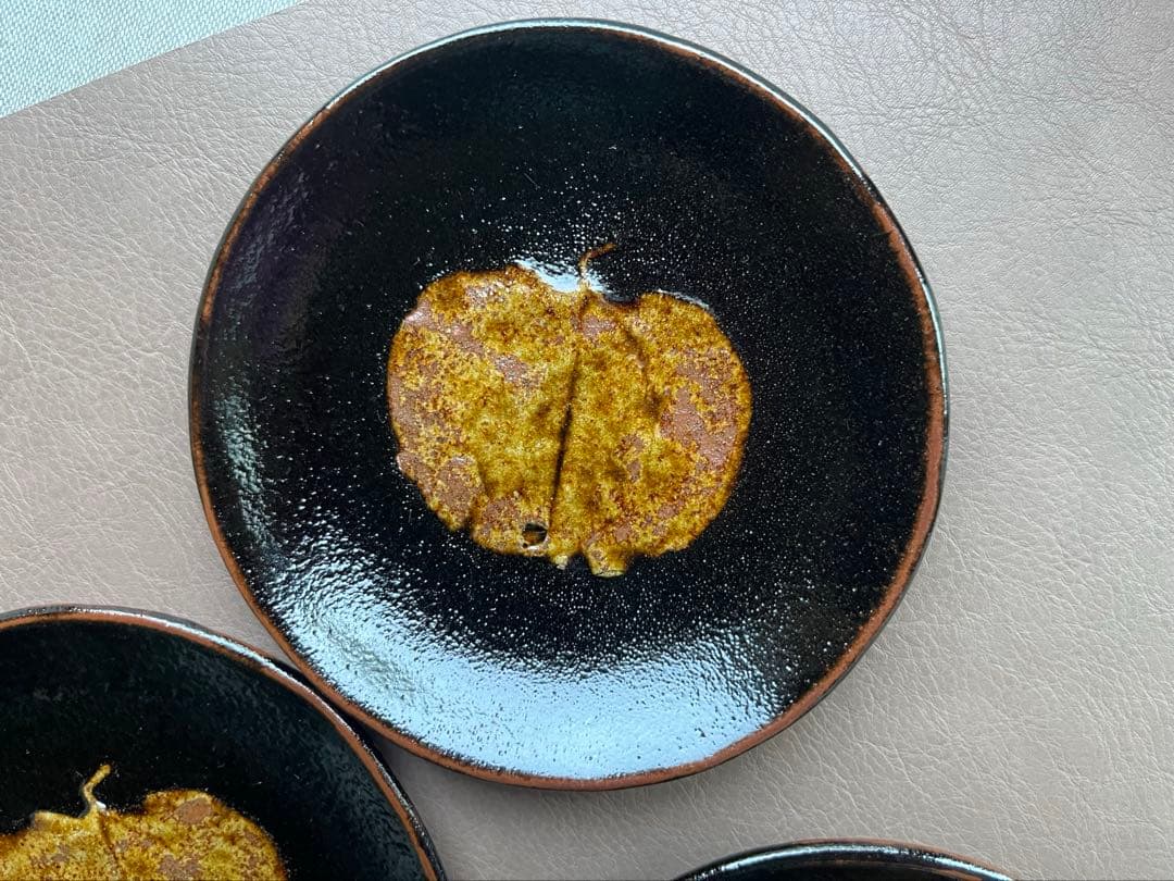 三玄窯 中里重利　天目　皿5枚　5寸皿　銘々皿