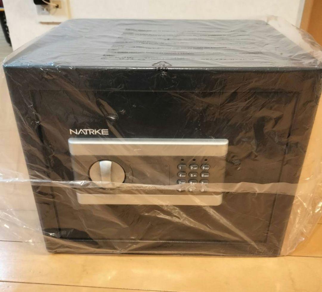 新品) NATRKE テンキー 金庫 黒