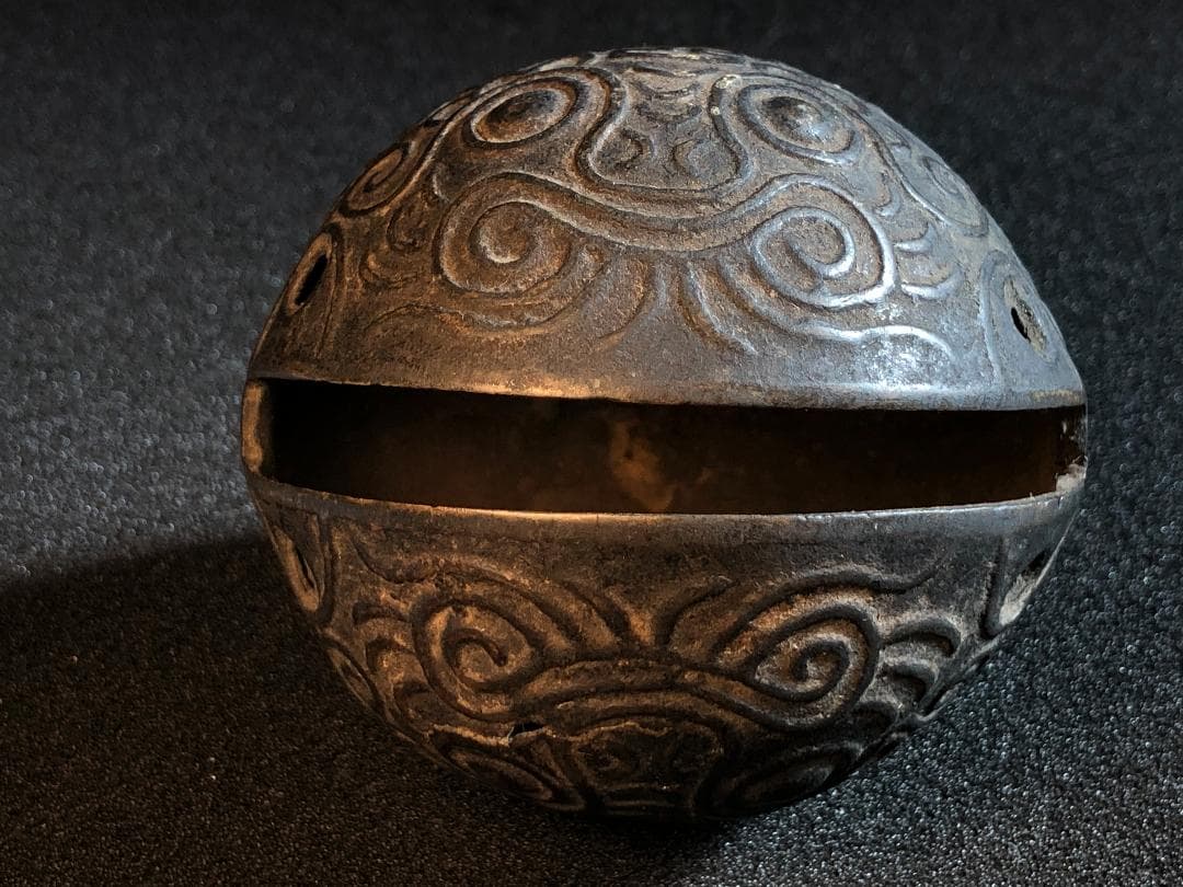 【 明清代の馬鈴 】 　大型８．３ｃｍ　中華古玩