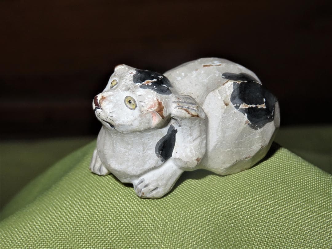 ひろみ◆木嶋良宗　～[猫]の木彫りの根付～　奈良一刀彫の名人◆