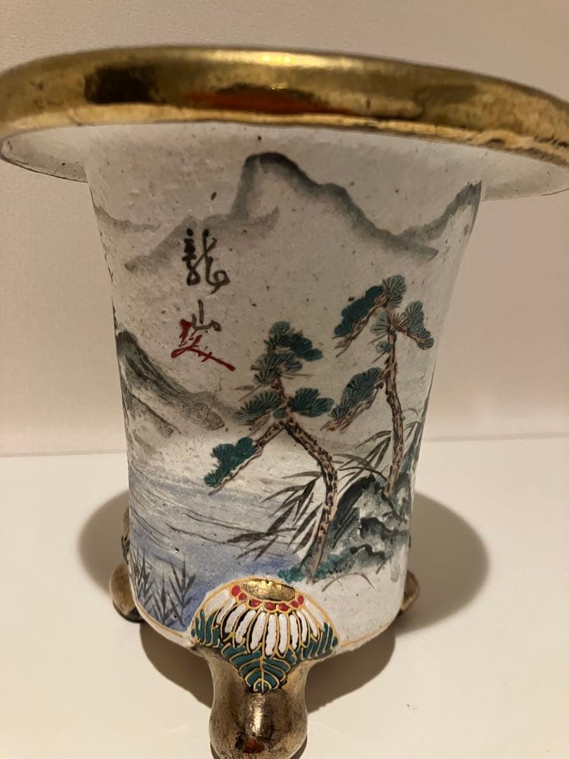 錦鉢・万年青鉢（龍山氏作）