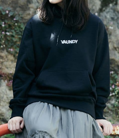 VAUNDY バウンディ 刺繍 ロゴ パーカー M 黒 グッズ