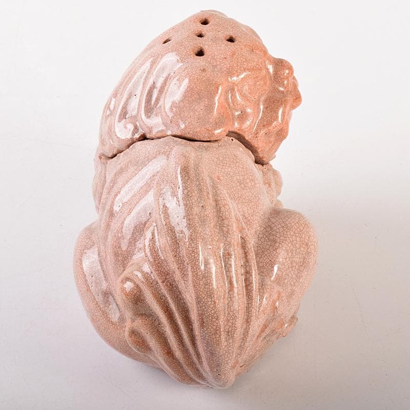 茶道具　楽焼　白楽獅子香炉　V　R7840