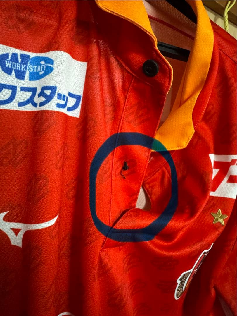 胸ボタン一個なし、要写真確認グランパスストイコビッチ来日記念ユニフォームLサイズ