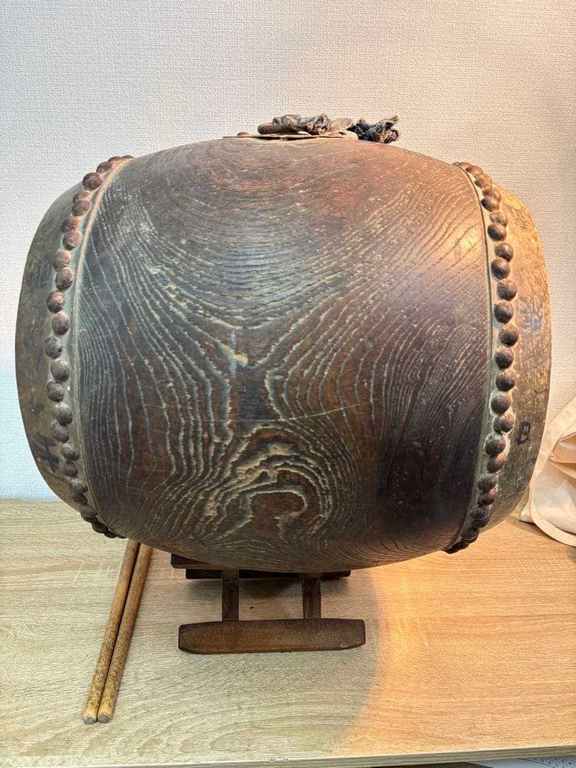 時代物 和太鼓　骨董品　明治時代
