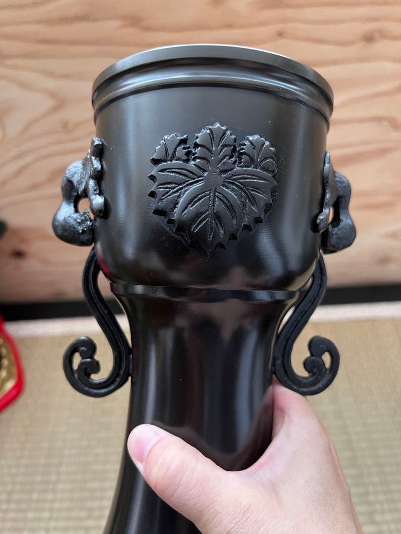 伝統工芸 薄端 花器 水盤 金属製 銅製 花瓶 華道 金属工芸品