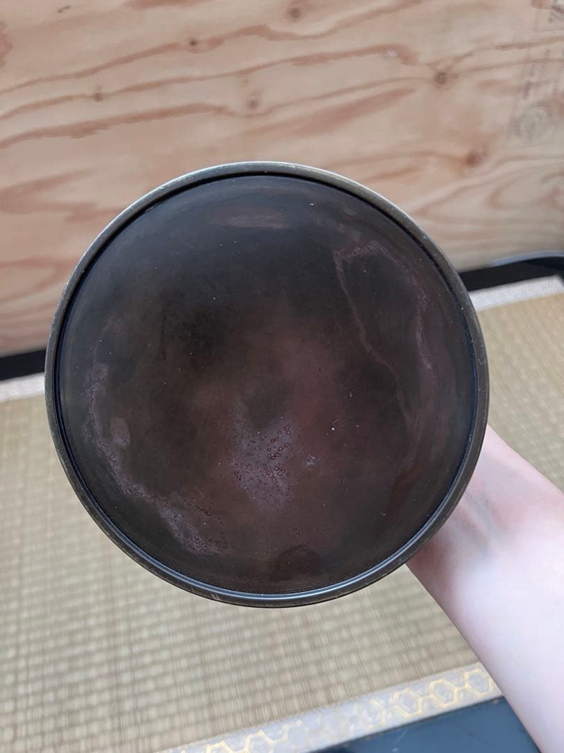 伝統工芸 薄端 花器 水盤 金属製 銅製 花瓶 華道 金属工芸品