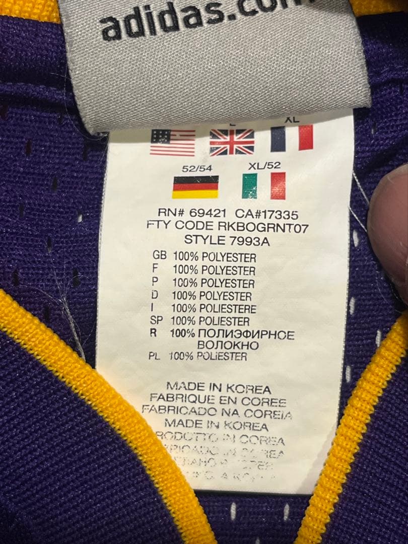 ロサンゼルスレイカーズ　コービーブライアント　オーセンティック　ユニフォーム