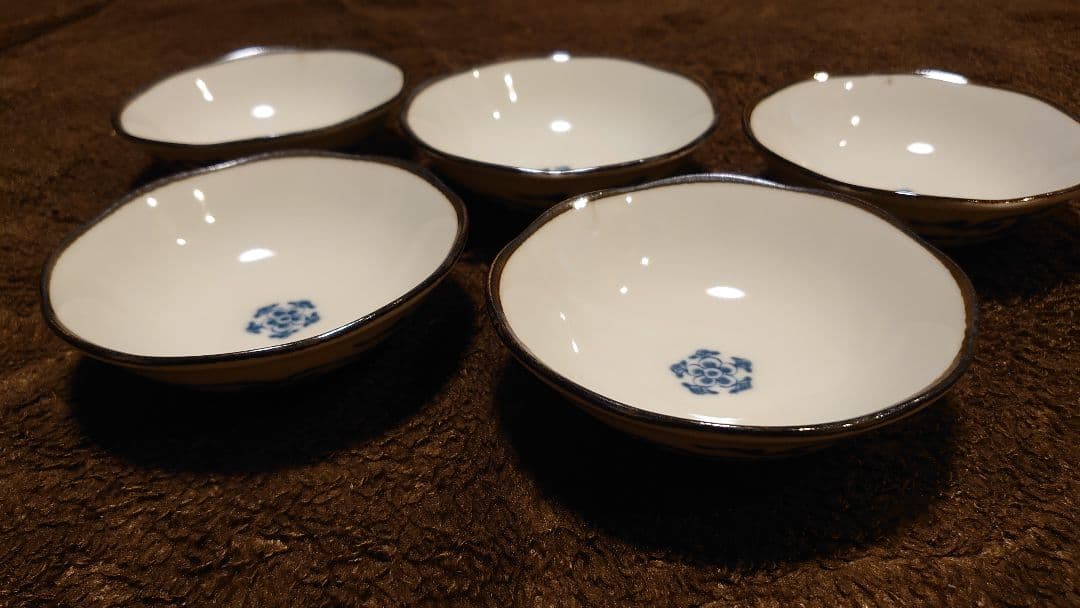 古伊万里　伊万里　染付　豆鉢　江戸期　蔵出し　５客