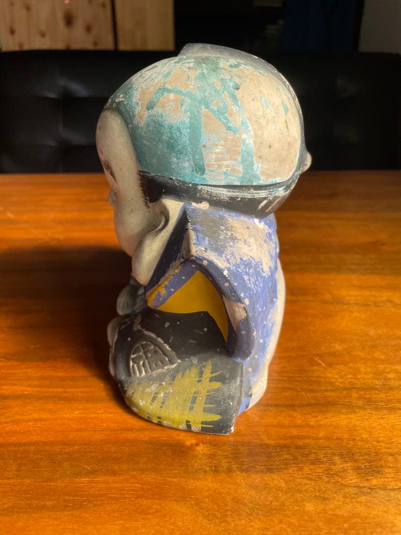 ヴィンテージ 骨董 福助 福助人形 陶器 置物 古物 商売繁盛