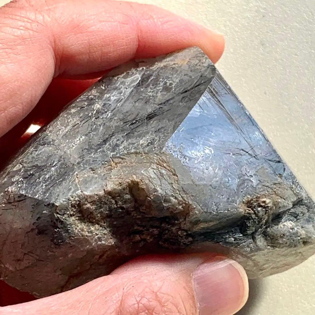 170g！大きなザギ山の針水晶/リーベカイトインクォーツ/ザギマウンテンクォーツ