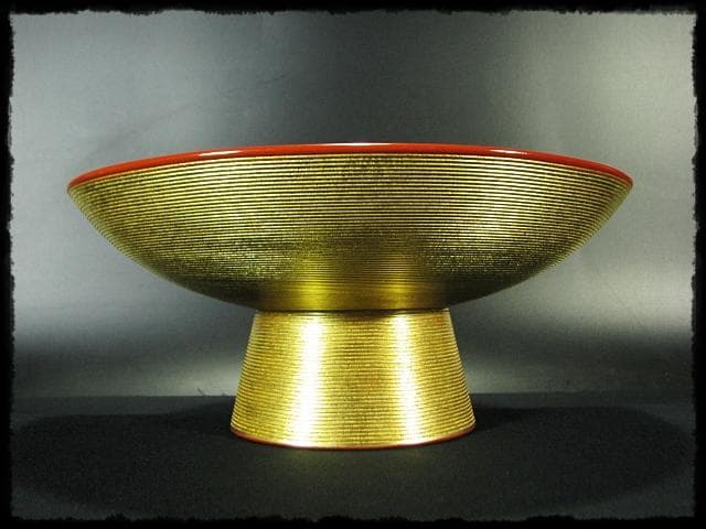 象彦 金糸杯 初釜 高坏 菓子器 茶道具 懐石 酒器 共箱 f310