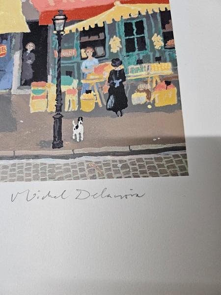 Ｙ【中古品】ミッシェル・ドラクロワ シルクスクリーン「パリ・コメルス通り」