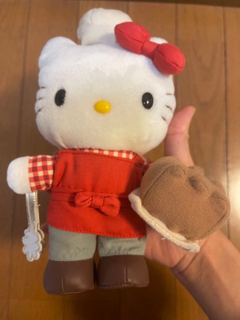 レア☆美品 キティ シェフ パン キティの散歩道 マスコット ぬいぐるみ