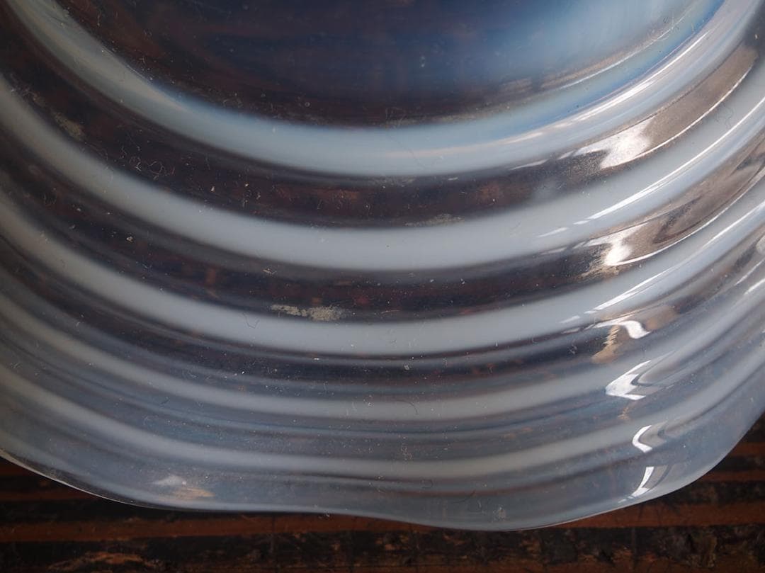 オパールガラス フリルガラス ランプシェード 大正ロマンオパールセント/K352