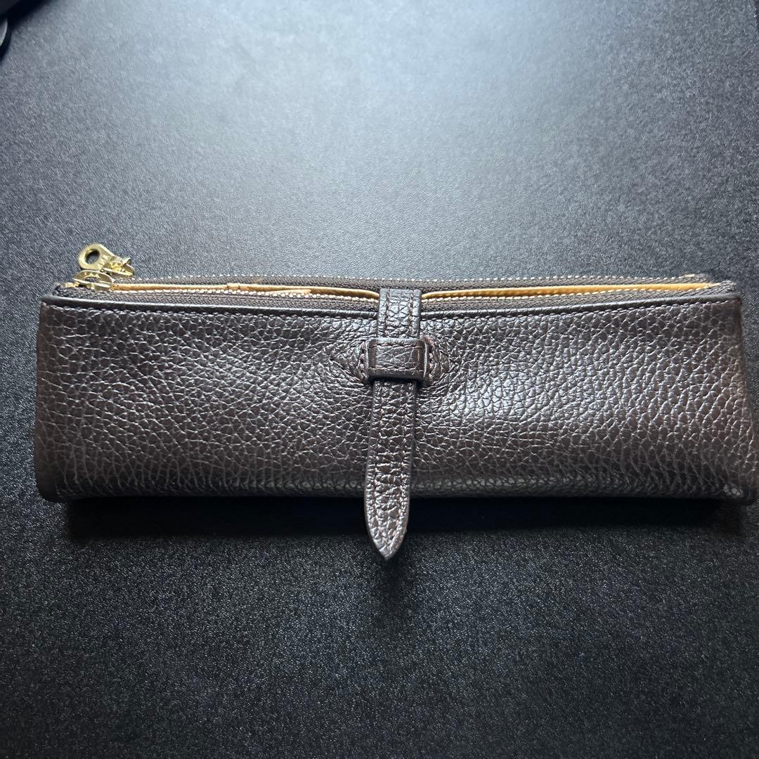 c company ルポペンケース　ダークブラウン レザー 筆箱